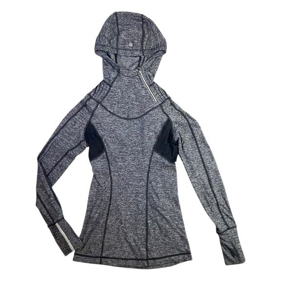 Lululemon Run: Back On Track Heathered Black Pullover - 4 - Picture 2 of 7